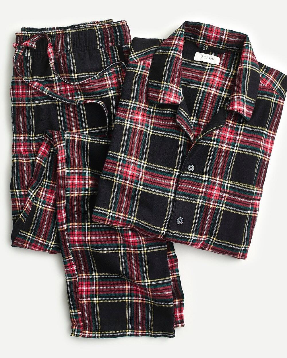 J.Crew Men’s Flannel Plaid Pajamas Black Red Size Medium